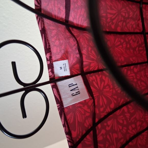 GAP Red Ruched Midi Dress with Dolman Sleeves - Picture 5 of 5